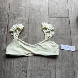 TARLOW SWIM. off white bikini top